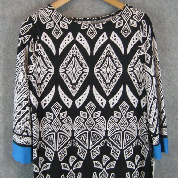 Croft & Barrow 3/4 Sleeve Knit Print Dress S NWT - Picture 2 of 4